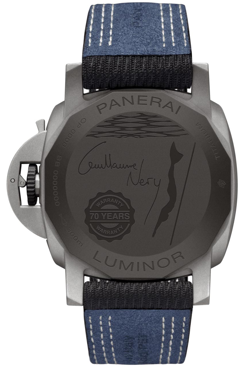 Panerai Luminor Marina Guillaume Nery PAM1122 caseback timeandwatches.pl