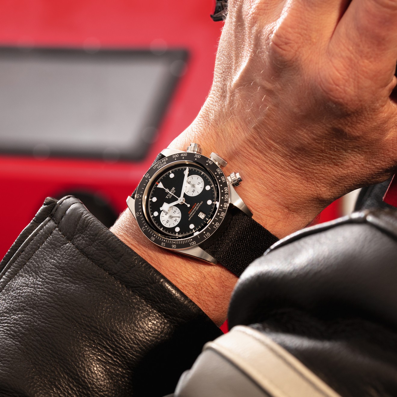 TUDOR Black Bay Chrono fabric strap timeandwatches.pl