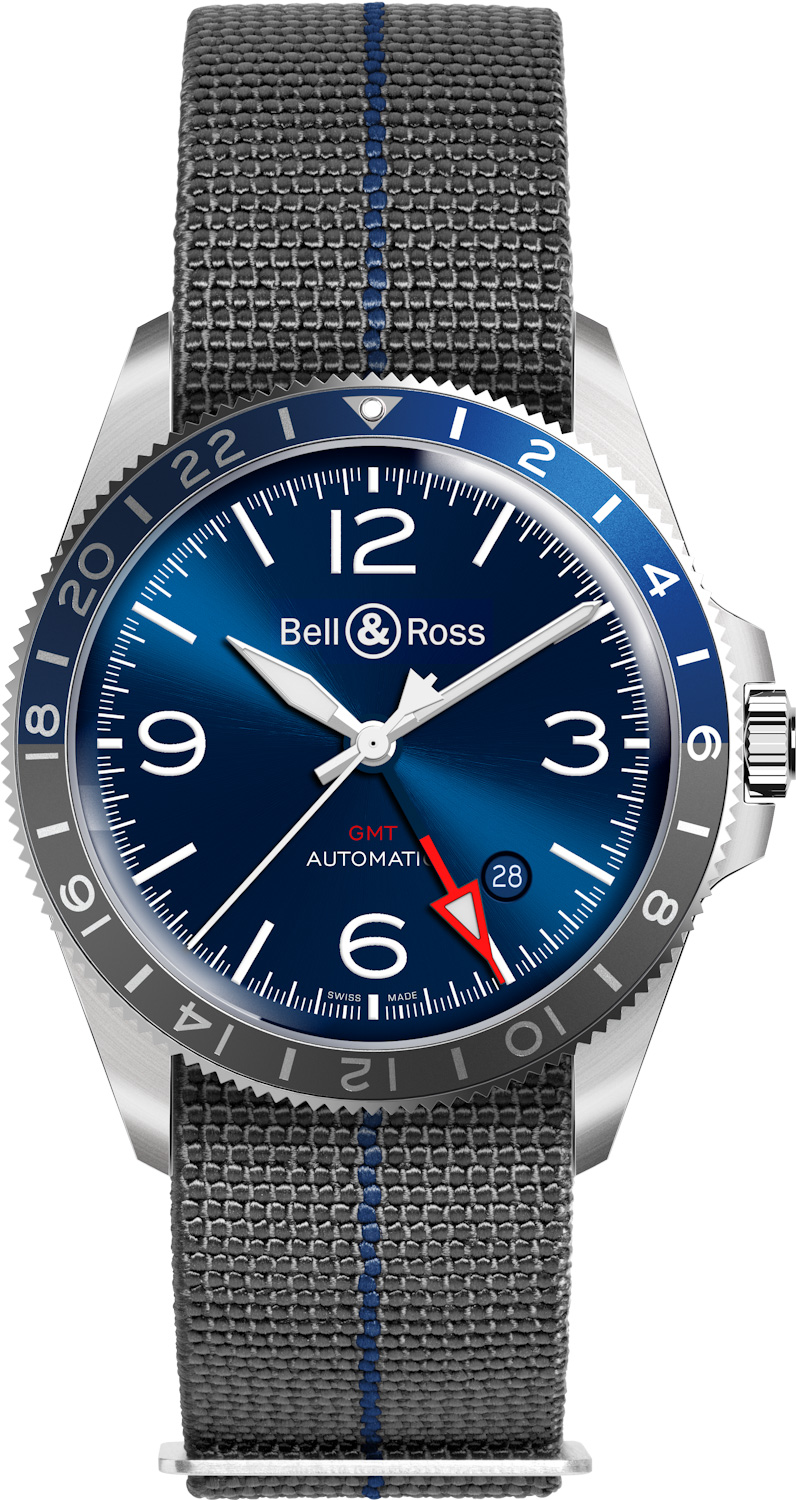 timeandwatches.pl bell & ross GMT Blue
