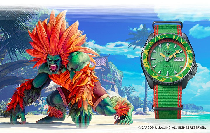 Seiko 5 Sports x Street Fighter SRPF23 Blanka timeandwatches.pl