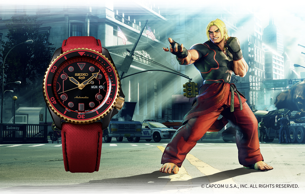 Seiko 5 Sports x Street Fighter V SRPF20 Ken timeandwatches.pl