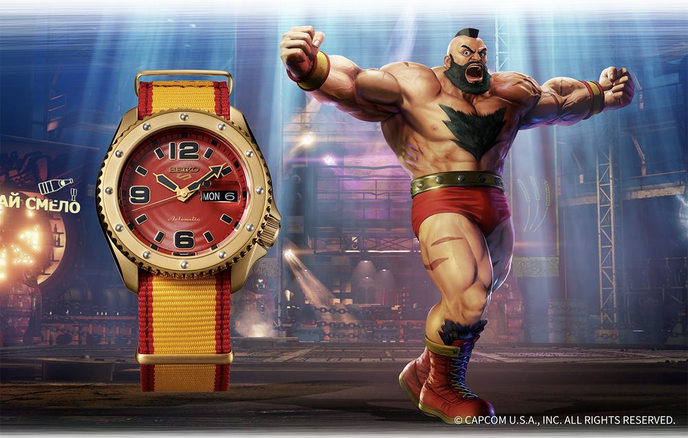 Seiko 5 Sports Street Fighter V SRPF24 Zangief timeandwatches.pl