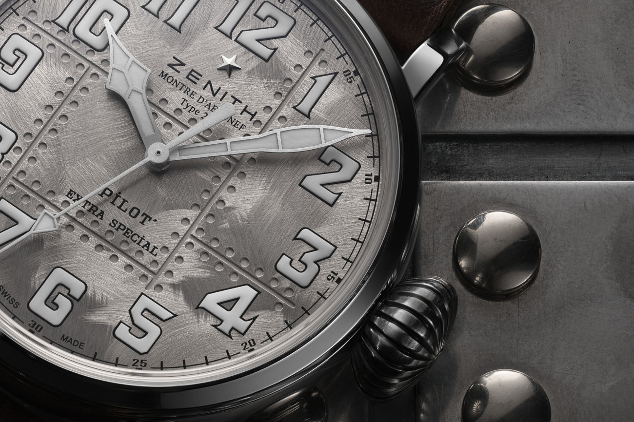 Zenith Pilot Type 20 Extra Special Silver - srebrny 